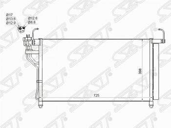 Радиатор кондиционера SAT Hyundai Starex/Grand Starex/H1  TQ (2007-2013) дорестайлинг