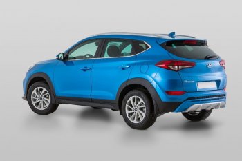 9 799 р. Накладка заднего бампера YT  Hyundai Tucson  TL (2015-2018) дорестайлинг (Неокрашенная)  с доставкой в г. Воронеж. Увеличить фотографию 3