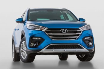 18 199 р. Передний бампер YT Hyundai Tucson TL дорестайлинг (2015-2018) (Неокрашенный)  с доставкой в г. Воронеж. Увеличить фотографию 4
