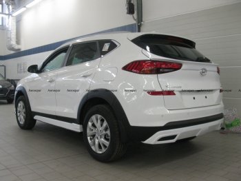 6 799 р. Юбка заднего бампера АВТОКРАТ  Hyundai Tucson  TL (2018-2021) рестайлинг (Неокрашенная)  с доставкой в г. Воронеж. Увеличить фотографию 2