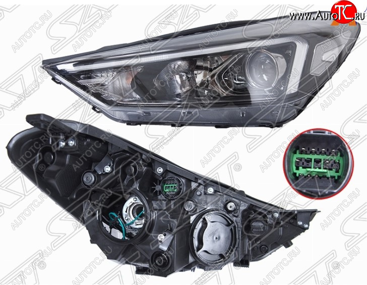 16 549 р. Левая передняя фара SAT Hyundai Tucson TL рестайлинг (2018-2021)  с доставкой в г. Воронеж