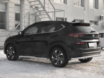 15 349 р. Защита заднего бампера (Ø63 мм, нержавейка) RUSSTAL  Hyundai Tucson  TL (2018-2021) рестайлинг  с доставкой в г. Воронеж. Увеличить фотографию 4