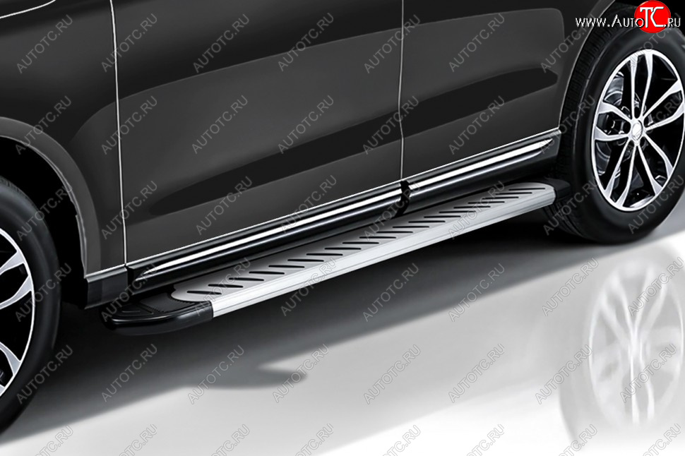17 399 р. Порожки для ног Slitkoff Prestige  Hyundai Tucson  TL (2018-2021) рестайлинг (Silver)  с доставкой в г. Воронеж