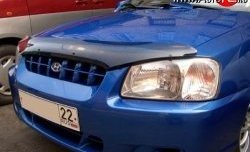 2 699 р. Дефлектор капота NovLine  Hyundai Accent  2 LC (1999-2012) седан дорестайлинг (ТагАЗ)  с доставкой в г. Воронеж. Увеличить фотографию 2