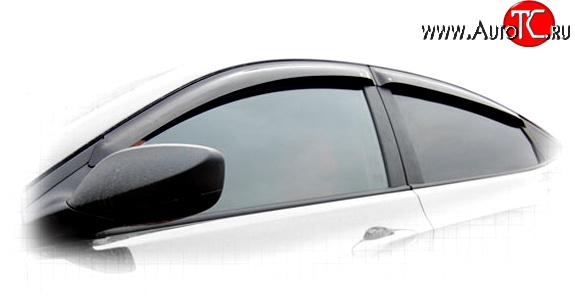 629 р. Дефлекторы окон (ветровики) (седан) Novline 4 шт. Hyundai Solaris RBr седан дорестайлинг (2010-2014)  с доставкой в г. Воронеж