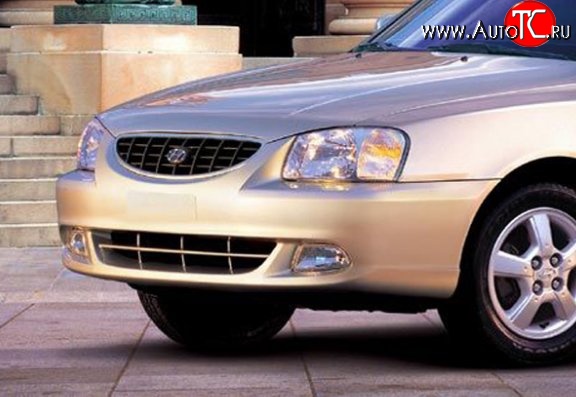 3 599 р. Передний бампер Стандартный Hyundai Accent 2 LC седан дорестайлинг (ТагАЗ) (1999-2012) (Окрашенный)  с доставкой в г. Воронеж