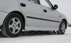 4 099 р. Пороги накладки Style  Hyundai Accent  седан ТагАЗ (2001-2012) (Неокрашенные)  с доставкой в г. Воронеж. Увеличить фотографию 4