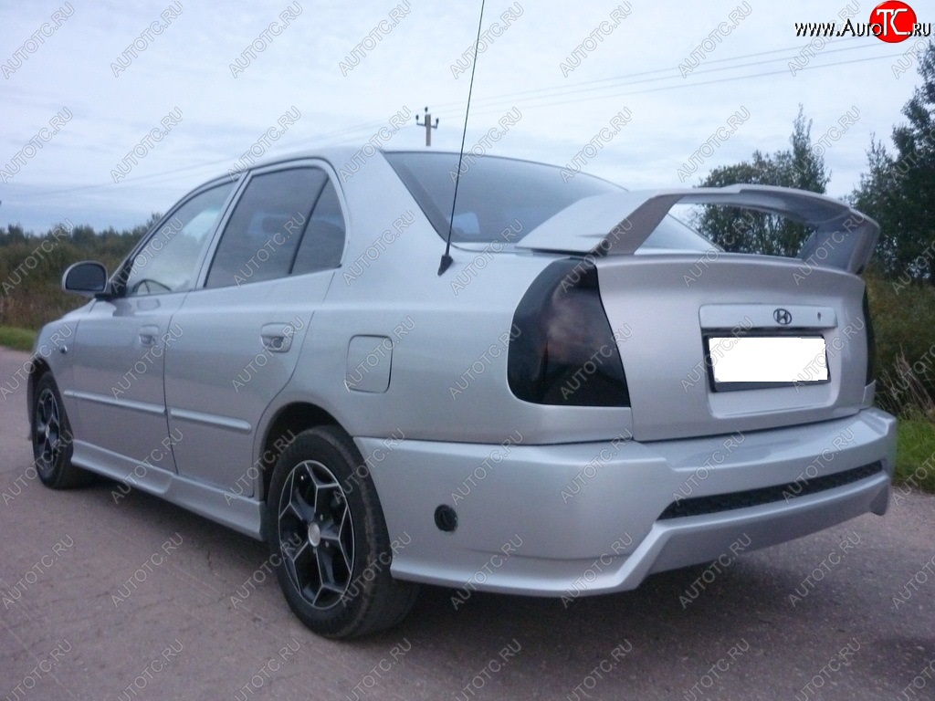 5 499 р. Спойлер GALANT STYLE Hyundai Accent 2 LC седан дорестайлинг (ТагАЗ) (1999-2012) (Неокрашенный)  с доставкой в г. Воронеж