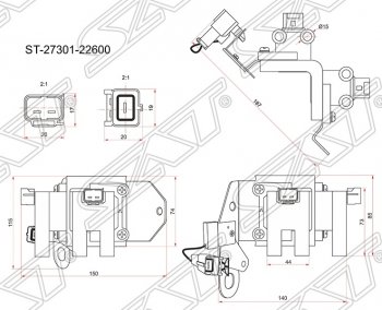 Катушка зажигания SAT Hyundai Getz TB хэтчбэк 5 дв. рестайлинг (2005-2010)