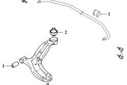 233 р. Полиуретановая втулка стабилизатора передней подвески Точка Опоры (18,5 мм) Hyundai Accent седан ТагАЗ (2001-2012)  с доставкой в г. Воронеж. Увеличить фотографию 2