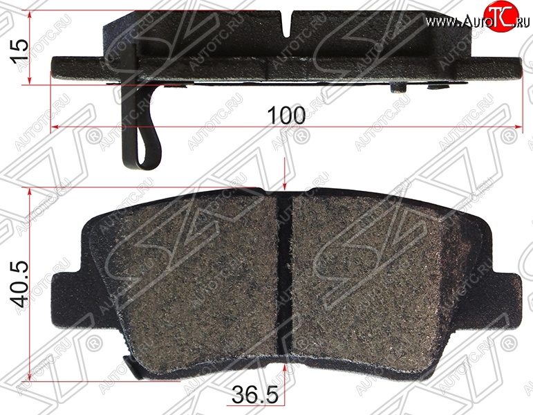 689 р. Колодки тормозные SAT (задние)  Hyundai Accent  седан ТагАЗ (2001-2012), Hyundai Avante (2006-2010), Hyundai Elantra  HD (2006-2011), Hyundai I30  2 GD (2011-2017), Hyundai I40  1 VF (2011-2019), Hyundai Veloster  FS (2011-2018), KIA Cerato  2 TD (2008-2013), KIA Rio  3 QB (2011-2017), KIA Soul  AM (2008-2014)  с доставкой в г. Воронеж