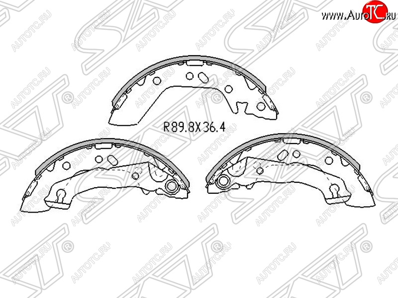 1 239 р. Колодки тормозные SAT (задние)  Hyundai Accent  2 LC (1999-2012) седан дорестайлинг (ТагАЗ)  с доставкой в г. Воронеж