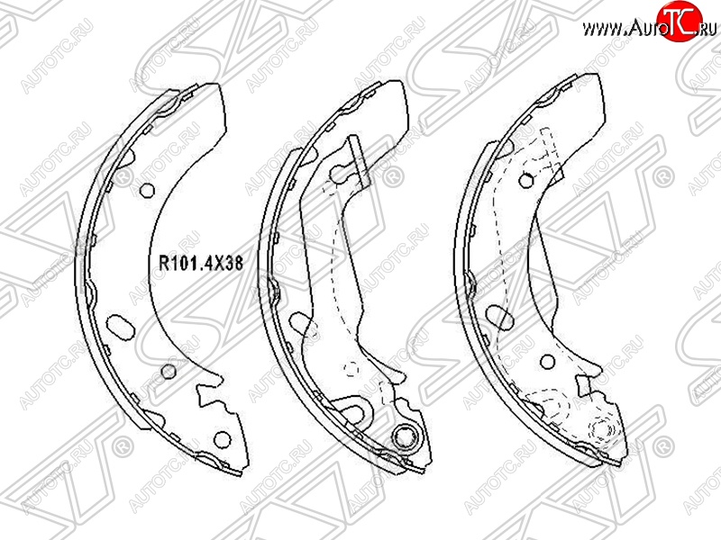 1 239 р. Колодки тормозные SAT (задние)  Hyundai Matrix  1 FC (2001-2010) дорестайлинг, 1-ый рестайлинг, 2-ой рестайлинг  с доставкой в г. Воронеж