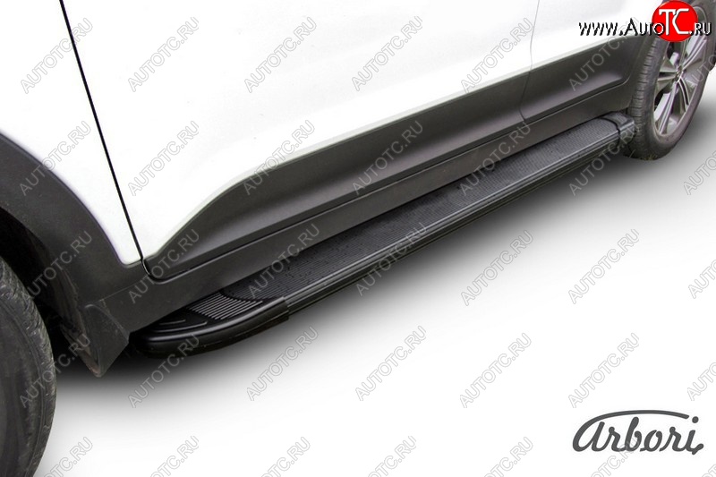 21 849 р. Порожки для ног Arbori Optima Black  Hyundai Creta  GS (2015-2021) дорестайлинг, рестайлинг  с доставкой в г. Воронеж