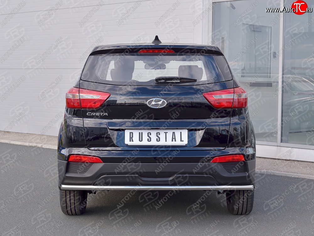 13 999 р. Защита заднего бампера (Ø42 мм, нержавейка) SLITKOFF  Hyundai Creta  GS (2015-2021) дорестайлинг, рестайлинг  с доставкой в г. Воронеж