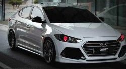 4 999 р. Пороги накладки AD Zest Style Hyundai Elantra AD дорестайлинг (2016-2019) (Неокрашенные)  с доставкой в г. Воронеж. Увеличить фотографию 3