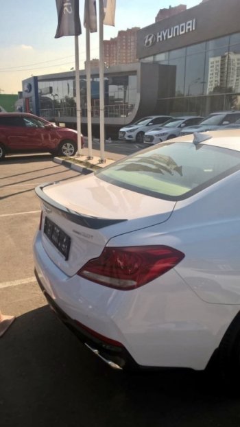 7 949 р. Спойлер на багажник АвтоКрат Hyundai Genesis DH седан рестайлинг (2014-2017) (Неокрашенный)  с доставкой в г. Воронеж. Увеличить фотографию 3