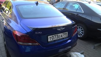 7 949 р. Спойлер на багажник АвтоКрат Hyundai Genesis DH седан рестайлинг (2014-2017) (Неокрашенный)  с доставкой в г. Воронеж. Увеличить фотографию 4