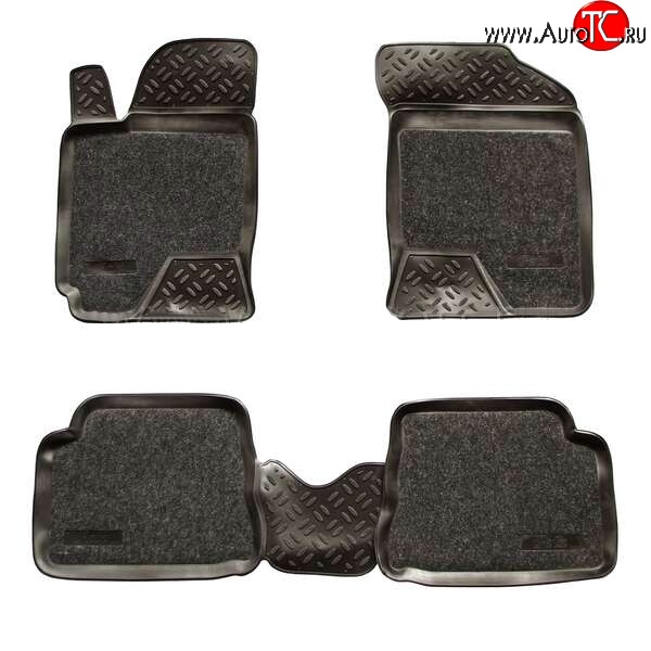 3 299 р. Комплект ковриков в салон Aileron 4 шт. (полиуретан, покрытие Soft)  Hyundai Getz  TB (2002-2010) хэтчбэк 5 дв. дорестайлинг, хэтчбэк 5 дв. рестайлинг  с доставкой в г. Воронеж
