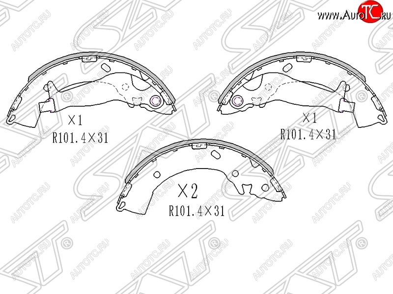 1 399 р. Колодки тормозные SAT (задние)  Hyundai Getz  TB - Solaris  RBr  с доставкой в г. Воронеж