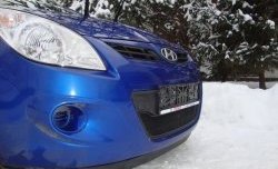 1 469 р. Сетка на бампер Russtal (черная) Hyundai i20 PB хэтчбэк дорестайлинг (2008-2012)  с доставкой в г. Воронеж. Увеличить фотографию 3