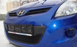 1 469 р. Сетка на бампер Russtal (черная) Hyundai i20 PB хэтчбэк дорестайлинг (2008-2012)  с доставкой в г. Воронеж. Увеличить фотографию 4