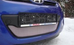 1 539 р. Сетка на бампер Russtal (хром) Hyundai i20 PB хэтчбэк дорестайлинг (2008-2012)  с доставкой в г. Воронеж. Увеличить фотографию 2