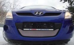 1 539 р. Сетка на бампер Russtal (хром) Hyundai i20 PB хэтчбэк дорестайлинг (2008-2012)  с доставкой в г. Воронеж. Увеличить фотографию 6
