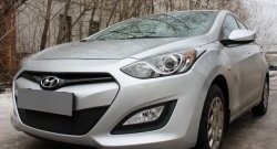 1 839 р. Сетка на бампер Russtal (черная) Hyundai I30 2 GD дорестайлинг универсал (2011-2015)  с доставкой в г. Воронеж. Увеличить фотографию 3
