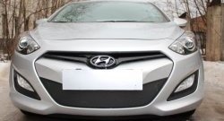 1 839 р. Сетка на бампер Russtal (черная) Hyundai I30 2 GD дорестайлинг универсал (2011-2015)  с доставкой в г. Воронеж. Увеличить фотографию 6