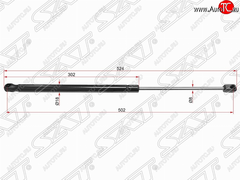 699 р. Упор крышки багажника SAT (газовый) Hyundai I30 2 GD дорестайлинг, хэтчбэк 5 дв. (2011-2015)  с доставкой в г. Воронеж