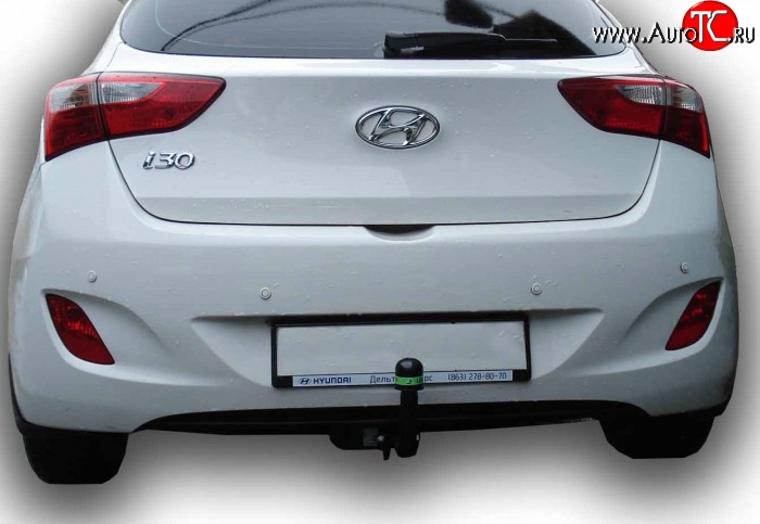 7 499 р. Фаркоп Лидер Плюс  Hyundai I30  2 GD (2011-2017) дорестайлинг, хэтчбэк 5 дв., рестайлинг, хэтчбэк 5 дв. (Без электропакета)  с доставкой в г. Воронеж