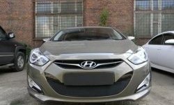 2 099 р. Сетка на бампер Russtal (черная) Hyundai I40 1 VF рестайлинг универсал (2015-2019)  с доставкой в г. Воронеж. Увеличить фотографию 3