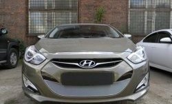 2 349 р. Сетка на бампер Russtal (хром) Hyundai I40 1 VF рестайлинг седан (2015-2019)  с доставкой в г. Воронеж. Увеличить фотографию 2