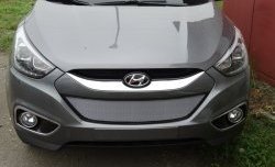 2 199 р. Сетка на бампер Russtal (хром) Hyundai IX35 LM дорестайлинг (2009-2013)  с доставкой в г. Воронеж. Увеличить фотографию 6