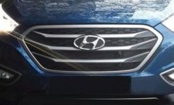 6 849 р. Накладка на решетку радиатора СТ Hyundai Tucson TL дорестайлинг (2015-2018)  с доставкой в г. Воронеж. Увеличить фотографию 1