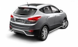 8 599 р. Защита порогов из круглой трубы диаметром 63 мм Petroil Tuning Hyundai IX35 LM дорестайлинг (2009-2013) (Нержавеющая полированная сталь)  с доставкой в г. Воронеж. Увеличить фотографию 2