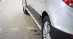8 599 р. Защита порогов из круглой трубы диаметром 63 мм Petroil Tuning Hyundai IX35 LM дорестайлинг (2009-2013) (Нержавеющая полированная сталь)  с доставкой в г. Воронеж. Увеличить фотографию 4