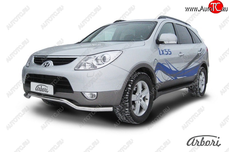 13 769 р. Защита переднего бампера Arbori (волна, нержавейка, 1 труба d57 mm).  Hyundai IX55  EN (2006-2013)  с доставкой в г. Воронеж