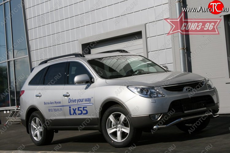 12 329 р. Защита переднего бампера одинарная Souz-96 (d60)  Hyundai IX55  EN (2006-2013)  с доставкой в г. Воронеж