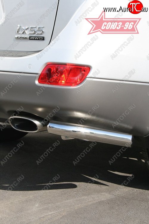8 099 р. Защита заднего бампера из боковых уголков Souz-96 (d60)  Hyundai IX55  EN (2006-2013)  с доставкой в г. Воронеж