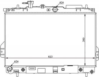 6 999 р. Радиатор двигателя SAT (пластинчатый, 1.5D / 1.6 / 1.8) Hyundai Matrix 1 FC дорестайлинг (2001-2005)  с доставкой в г. Воронеж. Увеличить фотографию 1