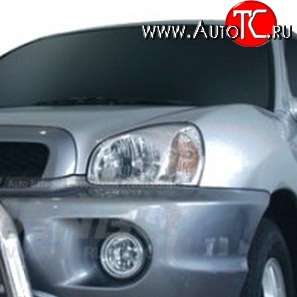 1 484 р. Прозрачная защита передних фар Novline Hyundai Santa Fe SM (2000-2012)  с доставкой в г. Воронеж