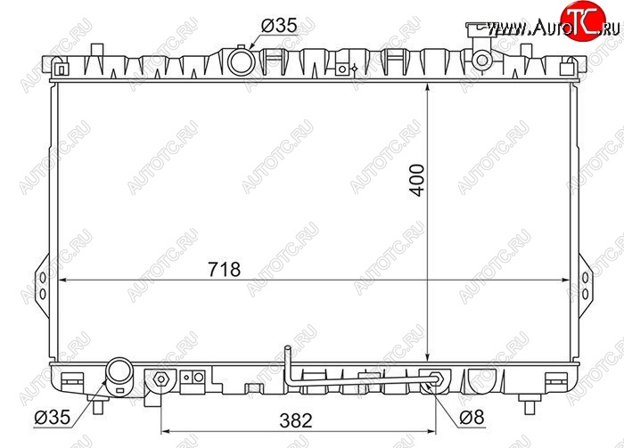 6 899 р. Радиатор двигателя SAT (пластинчатый,2.0/2.4/2.7, МКПП/АКПП)  Hyundai Santa Fe  SM (2000-2012)  с доставкой в г. Воронеж
