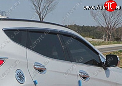5 349 р. Комплект дефлекторов окон СТ Hyundai Santa Fe DM дорестайлинг (2012-2016)  с доставкой в г. Воронеж