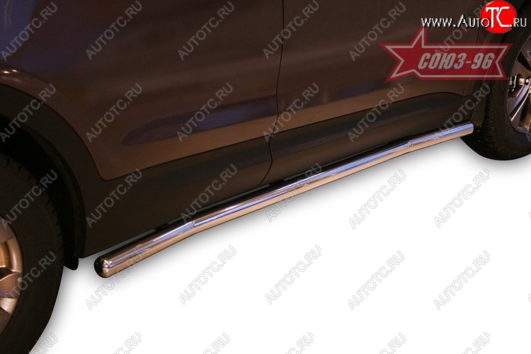 13 445 р. Защита порогов Souz-96 (d60) Hyundai Santa Fe DM дорестайлинг (2012-2016)  с доставкой в г. Воронеж
