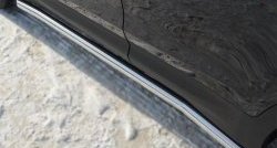 70 999 р. Защита порогов из круглой трубы диаметром 63 мм Russtal Hyundai Santa Fe DM дорестайлинг (2012-2016) (Защита порогов с со скосами на торцах (вариант 1))  с доставкой в г. Воронеж. Увеличить фотографию 3