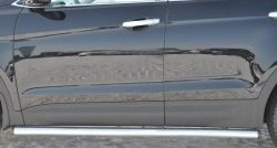 70 999 р. Защита порогов из круглой трубы диаметром 63 мм Russtal Hyundai Santa Fe DM дорестайлинг (2012-2016) (Защита порогов с со скосами на торцах (вариант 1))  с доставкой в г. Воронеж. Увеличить фотографию 5