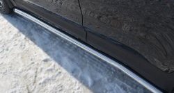 70 999 р. Защита порогов из круглой трубы диаметром 63 мм Russtal Hyundai Santa Fe DM дорестайлинг (2012-2016) (Защита порогов с со скосами на торцах (вариант 1))  с доставкой в г. Воронеж. Увеличить фотографию 6