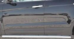 70 999 р. Защита порогов из круглой трубы диаметром 63 мм Russtal Hyundai Santa Fe DM дорестайлинг (2012-2016) (Защита порогов с со скосами на торцах (вариант 1))  с доставкой в г. Воронеж. Увеличить фотографию 10
